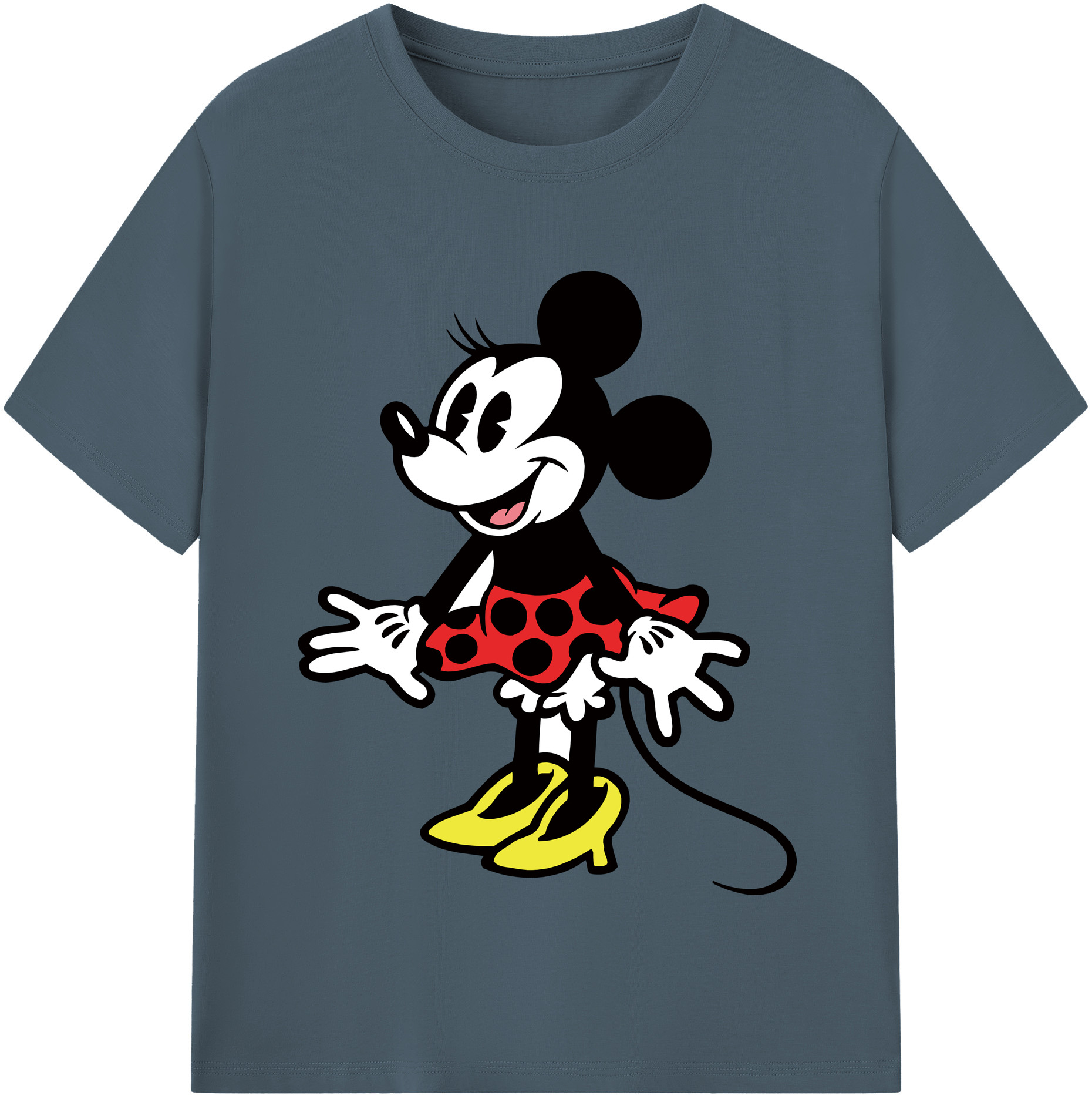 （画像用） ミッキーマウス Mickey Mouse 綿100％半袖Tシャツ（フロントプリント）